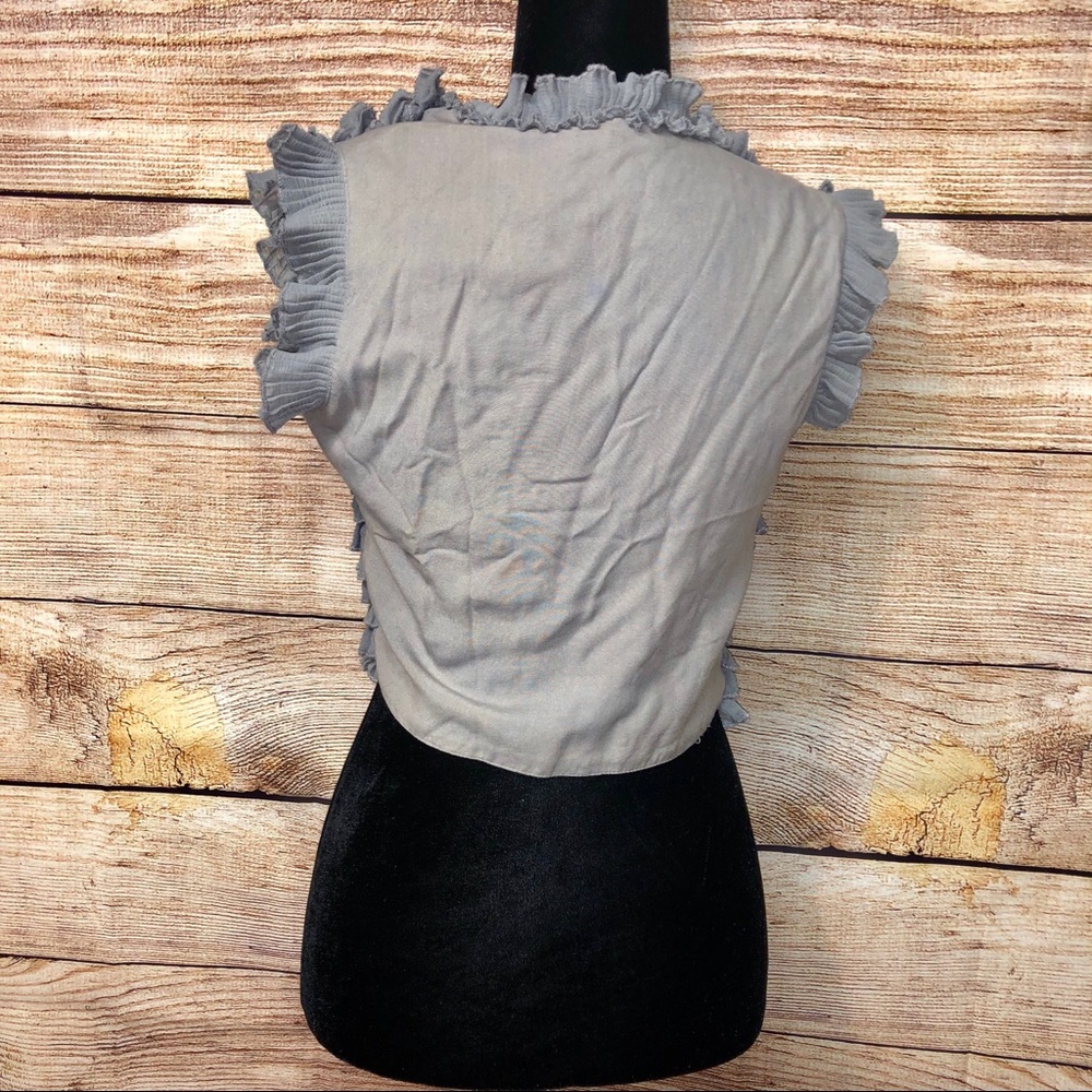 Kimchi Blue Ruffle Bolero Vest - Picture 2 of 6